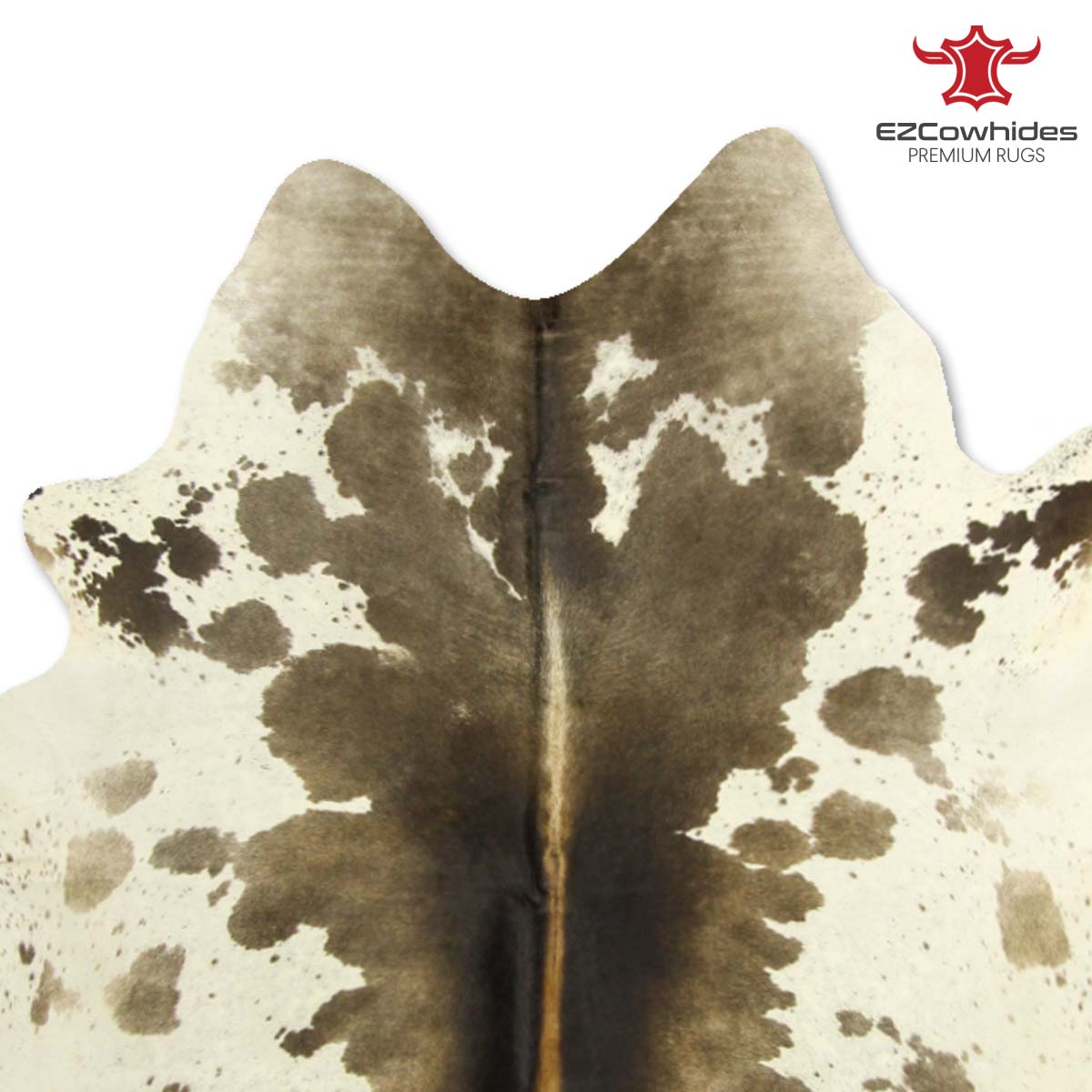 Salt & Pepper Brown and White Brazilian Cowhide Rug