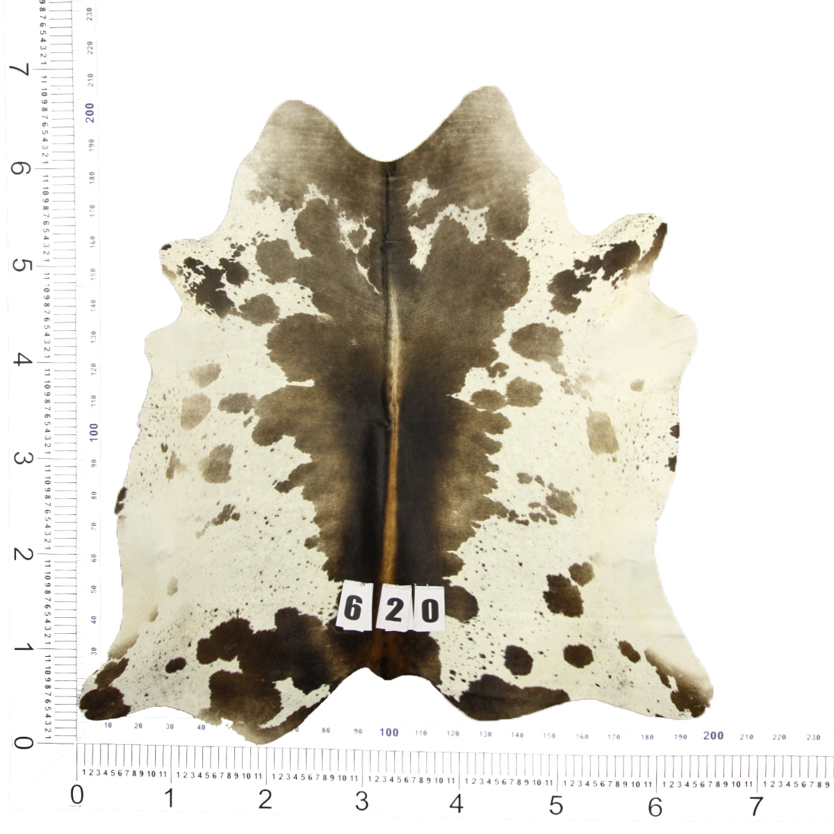 Salt & Pepper Brown and White Brazilian Cowhide Rug